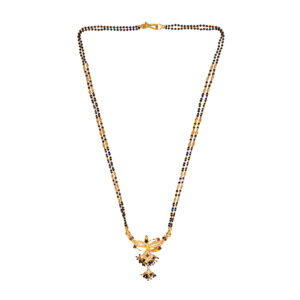 Elegant Black Bead Gold Mangalsutra