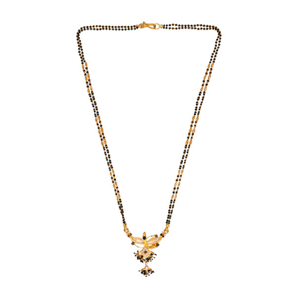 Elegant Black Bead Gold Mangalsutra